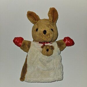 Aussie Friends Kangaroo Hand Puppet Plush 9.5" Soft Toy Boxing Gloves Baby Joey